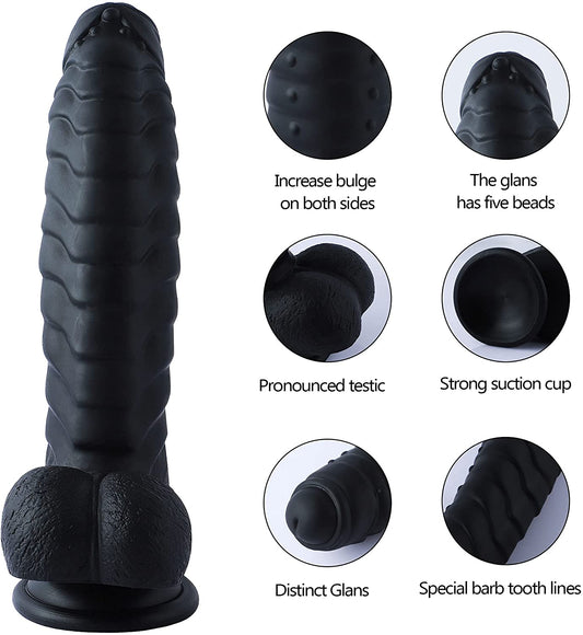 G-Spot Pleasure Dildo with Beads – Black