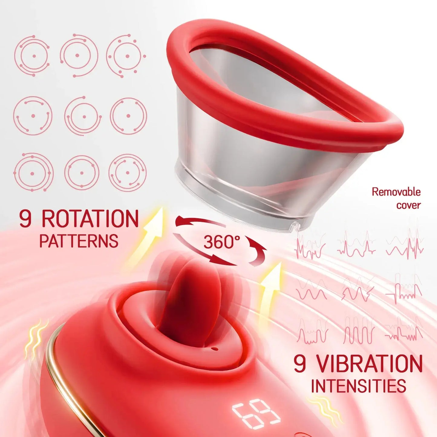 Claire – 3 Suction 7 Licking &amp; Vibration Clitoris Stimulator Sucking Vibrator for Woman Sex Toy