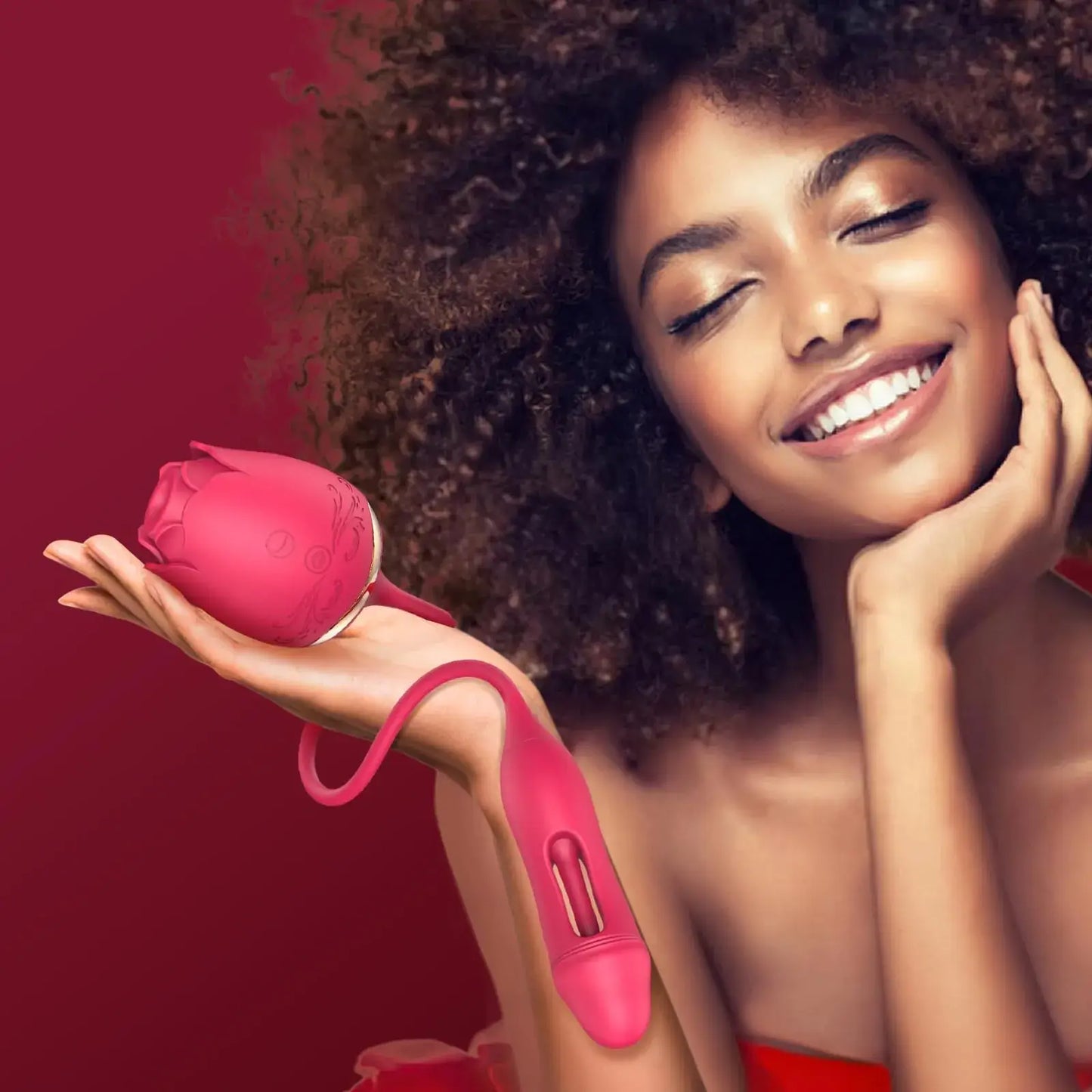 Delilah – 3-in-1 Rose Clitoral Stimulator with Flapping Vibrations