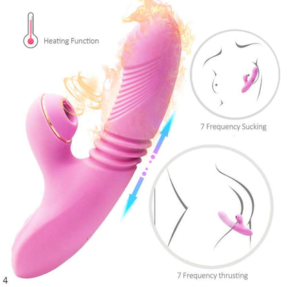 Clit Sucker Vibrator G Spot Dildo Thrusting Vibrator