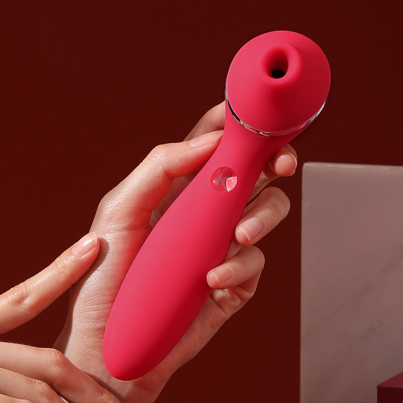 Kistoy Clit Sucking Heatable G Spot Clitoris Stimulator Vaginal Breast Nipple Vibrator for Quick Orgasm