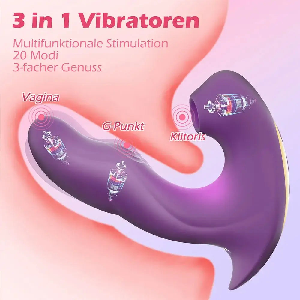 Ingmar – G spot Vibrator with Tapping, Vibration &amp; Clitoris Suction