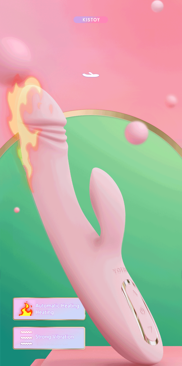 Kistoy Sucking Vibrators For Women Double Head Powerful Vibrating Dildo Clit Sucker Heating Vagina Massager