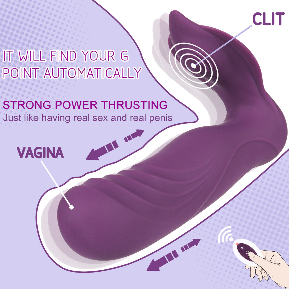 Velvet Hammer – Thrusting Plug Vibrator with Remote Control