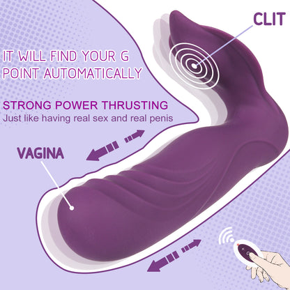 Velvet Hammer – Thrusting Plug Vibrator with Remote Control