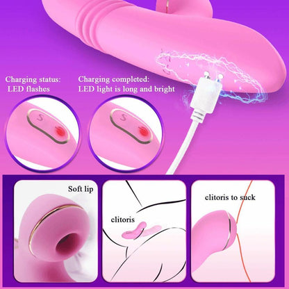 Clit Sucker Vibrator G Spot Dildo Thrusting Vibrator