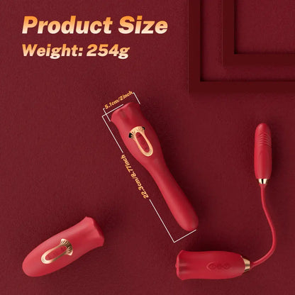 Nibbler 2-Biting Mouth Vibrating Tongue Clit Stimulator G-spot Vibrator