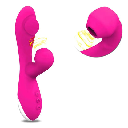 ALIVE CARIBBEAN SHINE G-SPOT PULSATING + CLITORAL SUCKING VIBRATOR WITH FLEXIBLE SHAFT