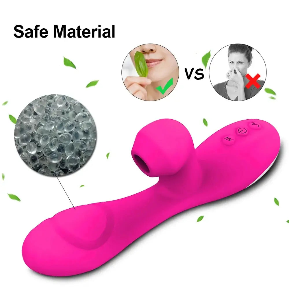 ALIVE CARIBBEAN SHINE G-SPOT PULSATING + CLITORAL SUCKING VIBRATOR WITH FLEXIBLE SHAFT