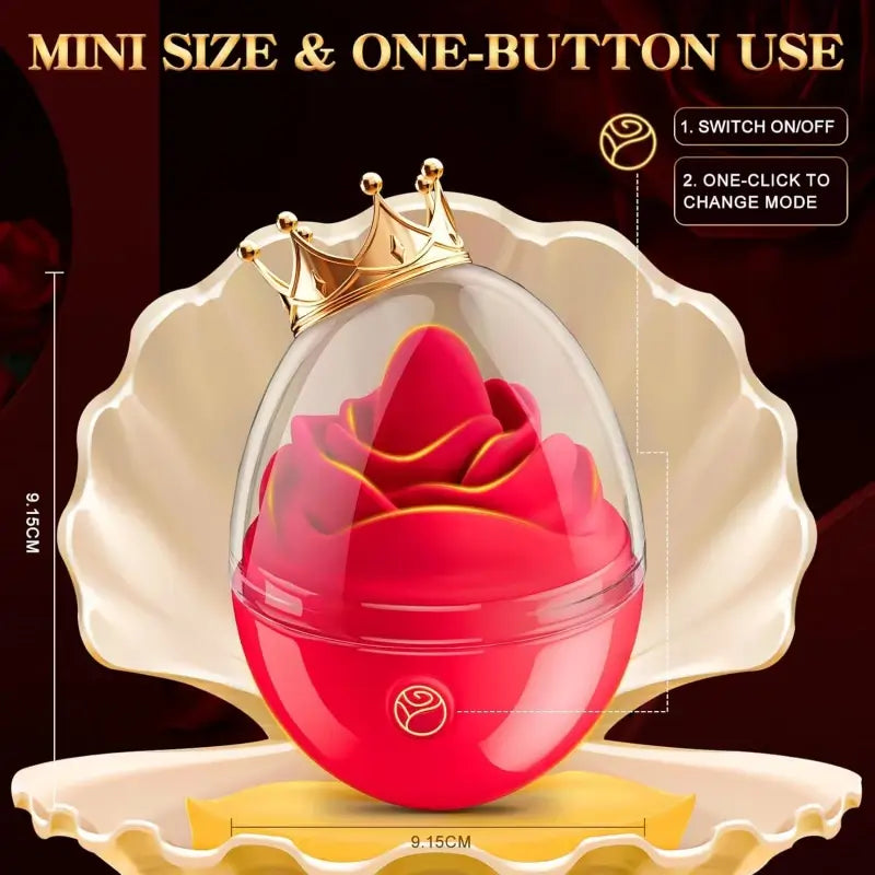 Genesis – 7 Tongue Licking &amp; Vibrating Anal Nipple Clitoral Stimulator Rose Sex Toy Vibrator