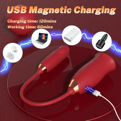 Grace – Thrusting &amp; Vibrating Bullet Stimulator and Mouth Biting Vibrator