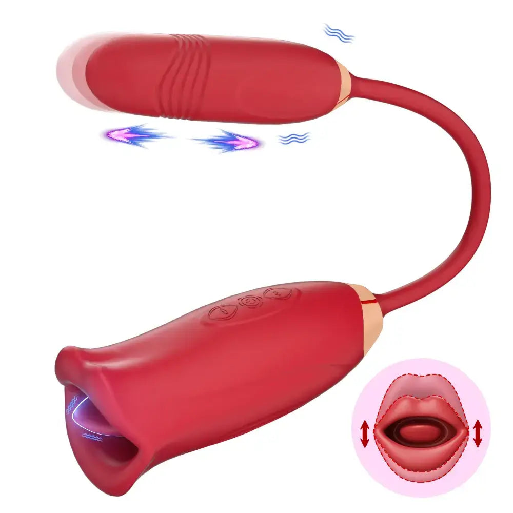 Grace – Thrusting &amp; Vibrating Bullet Stimulator and Mouth Biting Vibrator