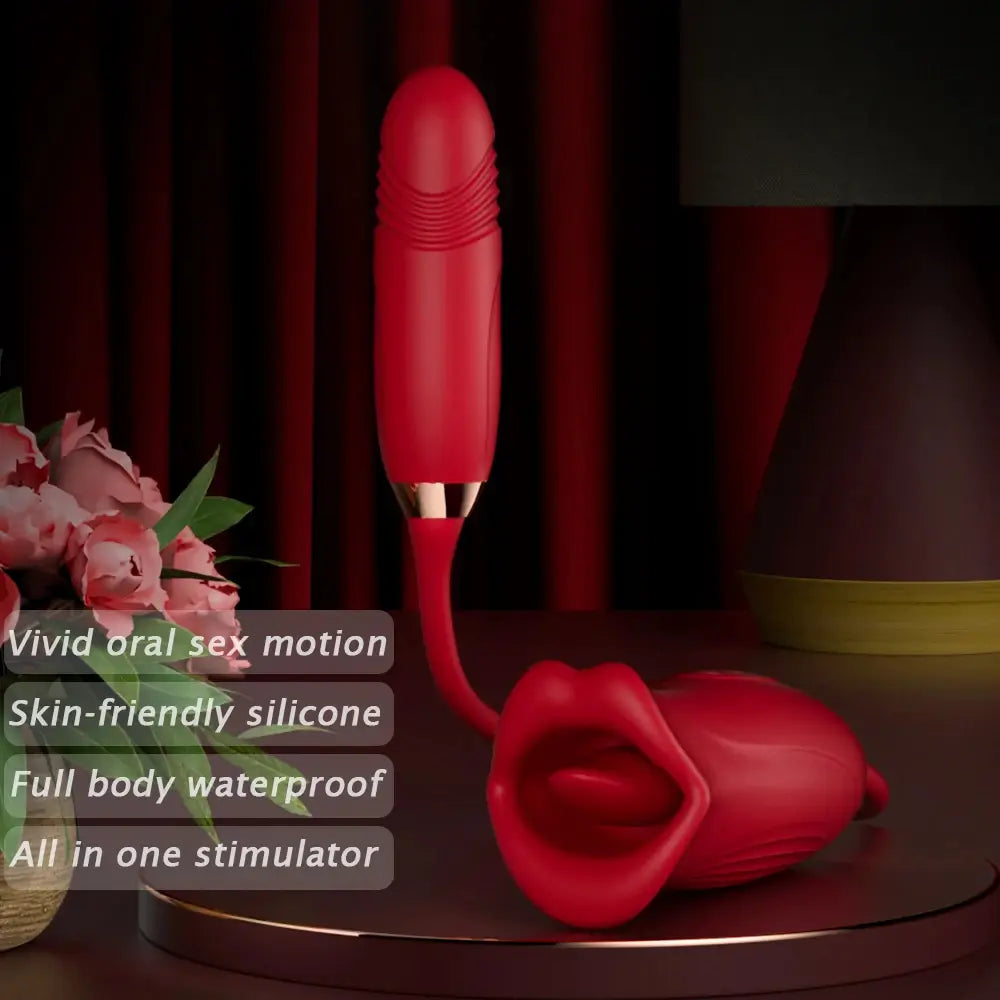 Grace – Thrusting &amp; Vibrating Bullet Stimulator and Mouth Biting Vibrator