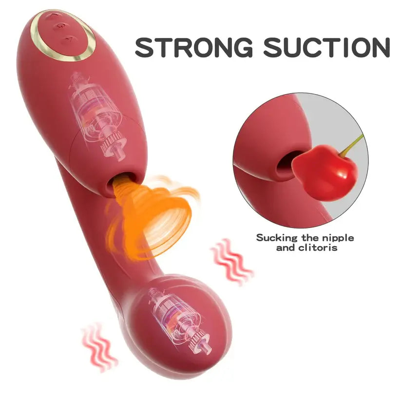 Isabella – G-spot &amp; Clit 7 Vibration &amp; Suction Modes 10 Speed Rotating Vibrator &amp; Licker