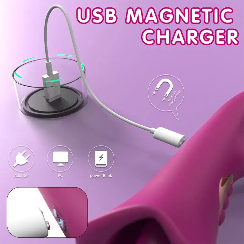 Jasmina – 4 IN 1 Licking Vibrating Flapping Clit Nipple Anal Stimulation Rabbit Stimulator