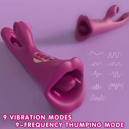 Jasmina – 4 IN 1 Licking Vibrating Flapping Clit Nipple Anal Stimulation Rabbit Stimulator