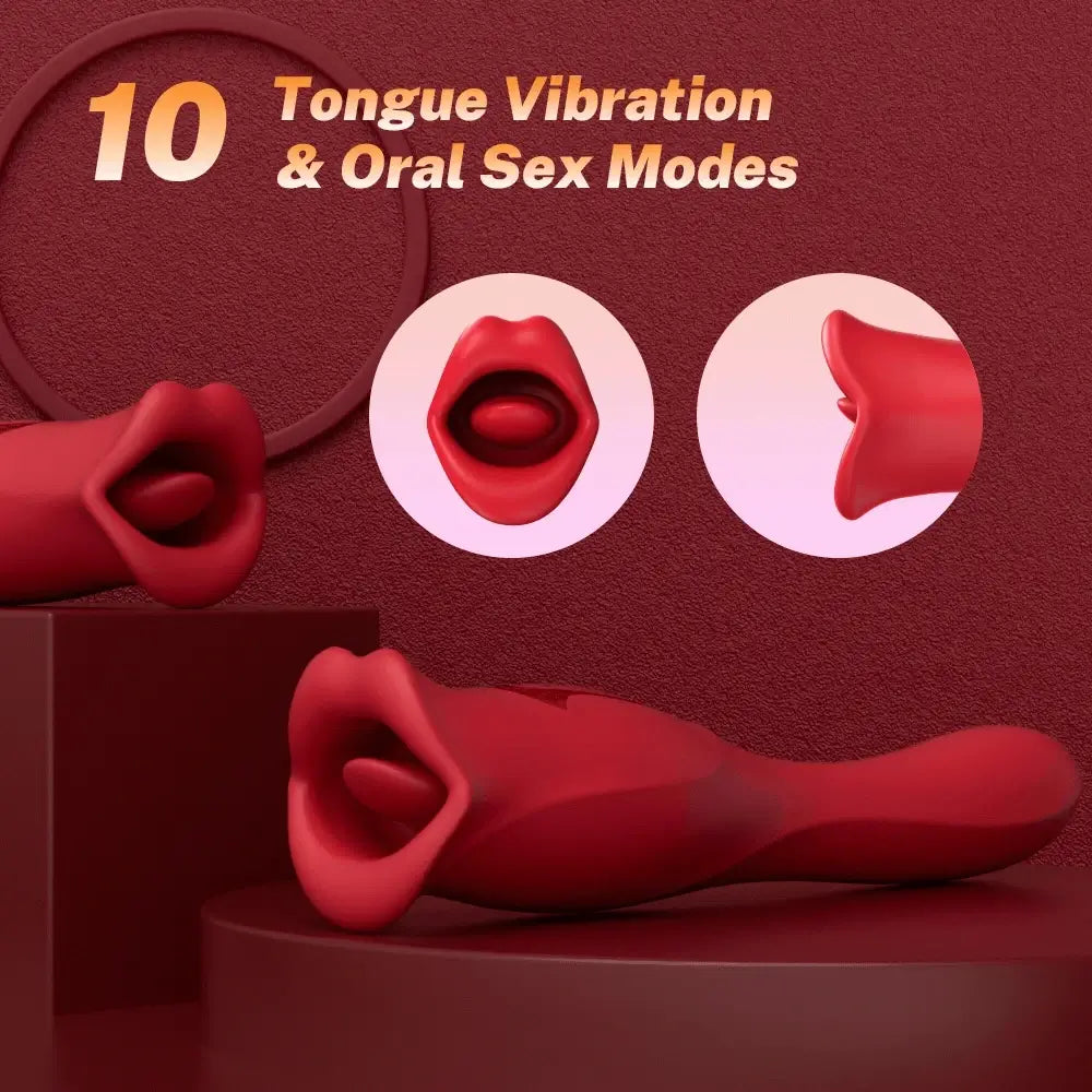 Melissa – Biting Mouth Tongue Vibrator Clit &amp; G-spot Stimulator