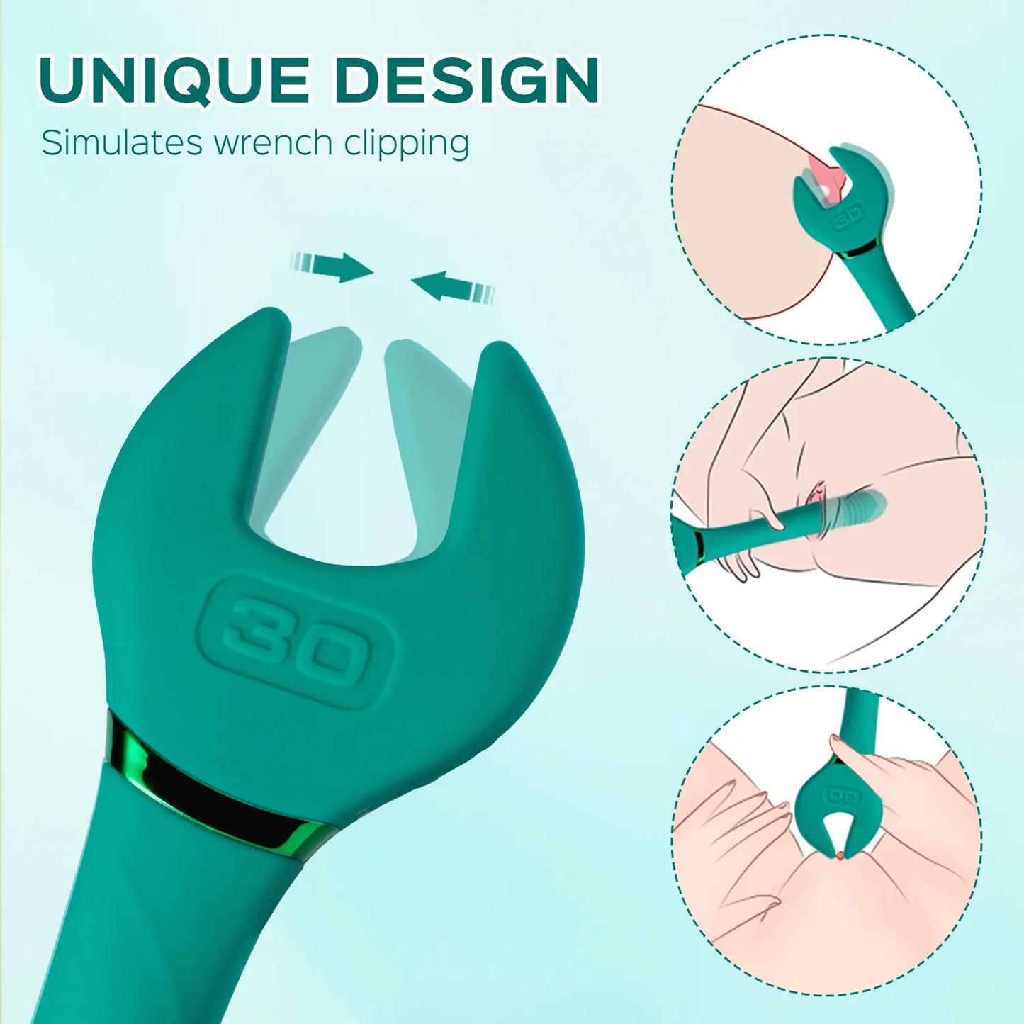 Molette – Wrench Nipple Clit Clipping Vibrator Thrusting G-spot Massager