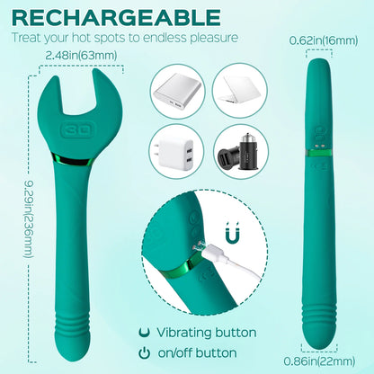 Molette – Wrench Nipple Clit Clipping Vibrator Thrusting G-spot Massager