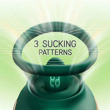 Natalia – 3 in 1 Vacuum Licking 9 Vibrating &amp; Thrusting Rotation G Spot Massager Clitoris Stimulator Nipple Sucker