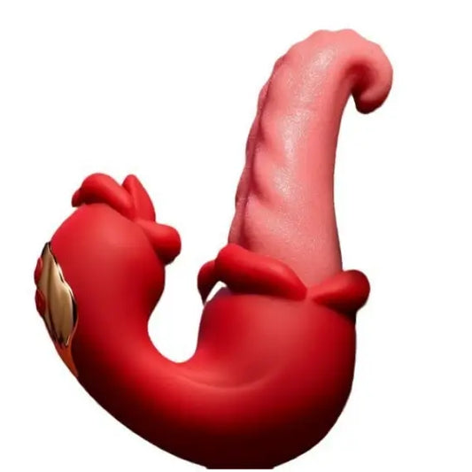 OpalSway Twin Rose Thrusting G Spot Vibrator – Tongue Teasing &amp; Vibrating