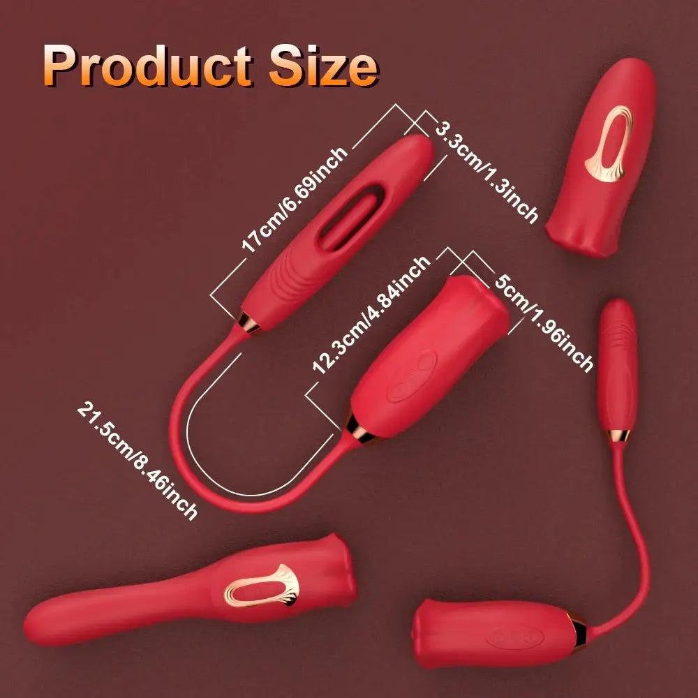 Amara Pro+ G Spot Flapping Vibrator with Kissing Function &amp; Vibrating Tongue