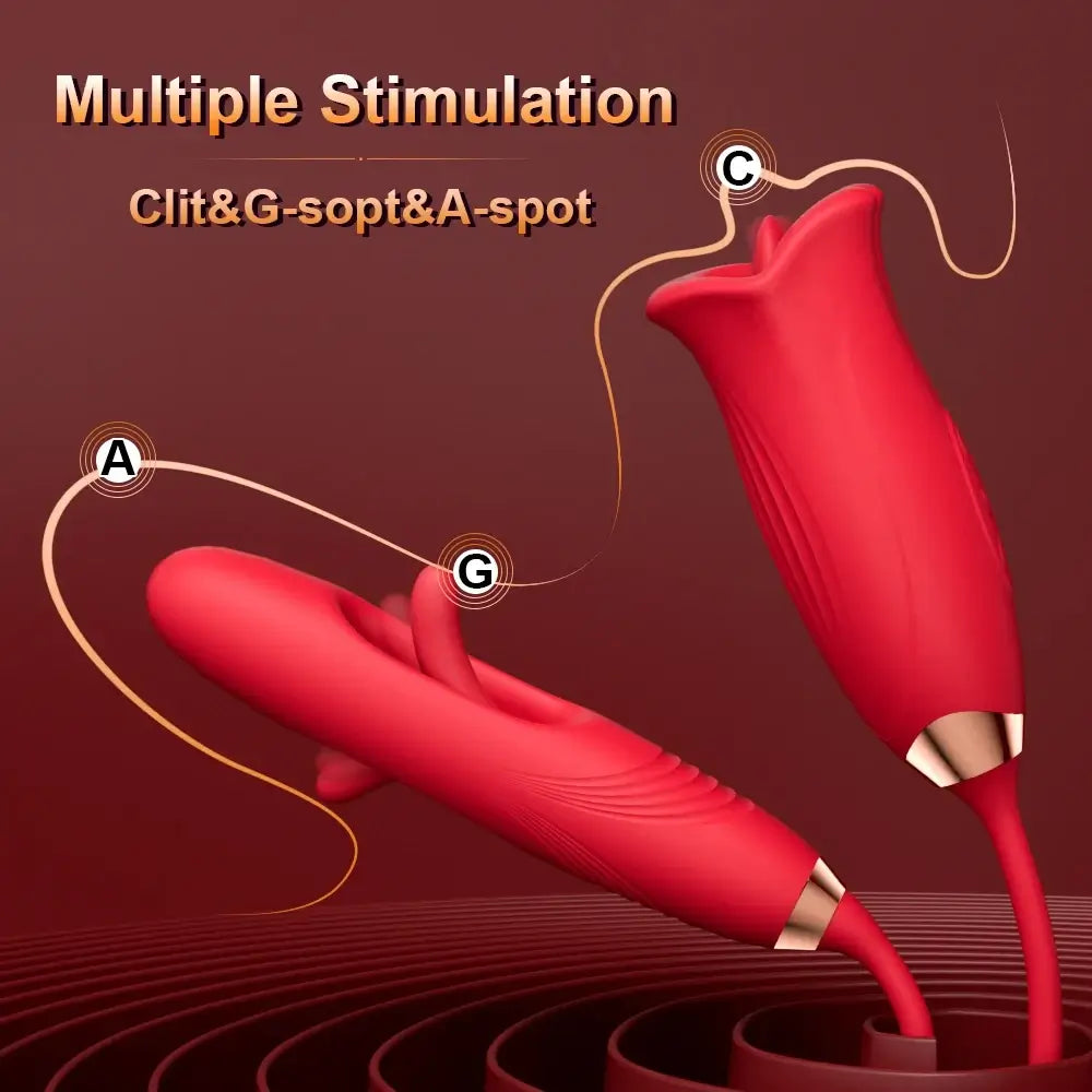 Amara Pro+ G Spot Flapping Vibrator with Kissing Function &amp; Vibrating Tongue