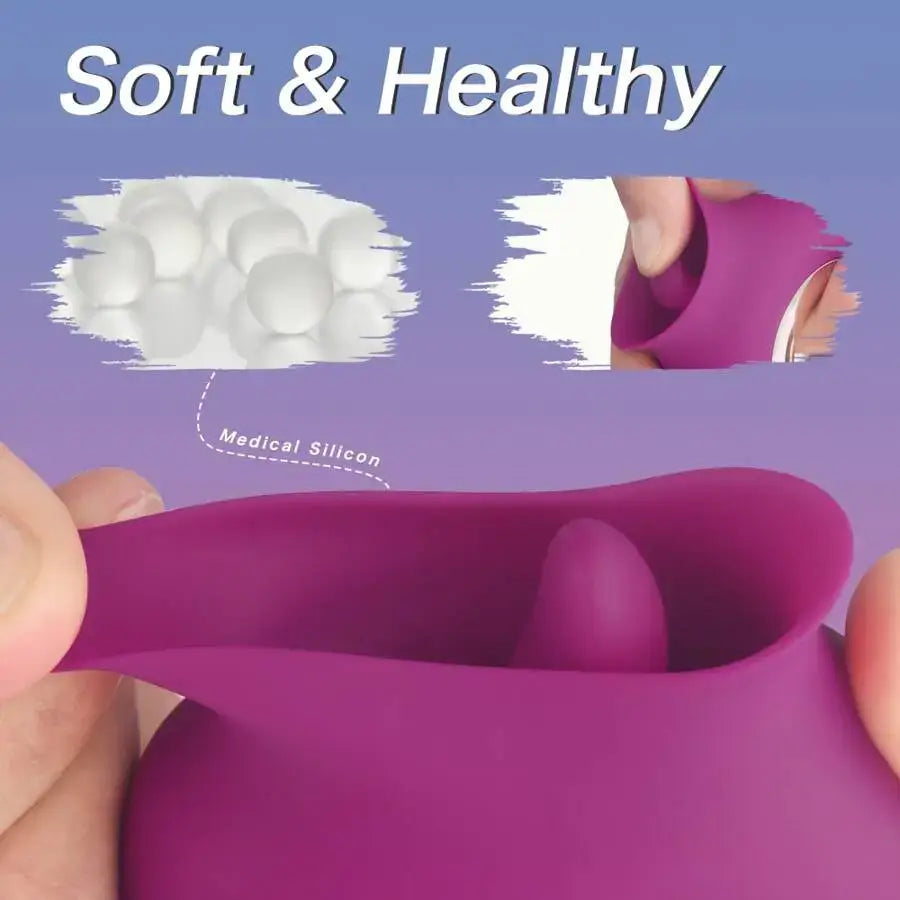 Paulina – 2 in 1 Licking &amp; Vibrating Tongue Vibrator&amp; Nipples Clitoral Stimulator Rose Vibrator
