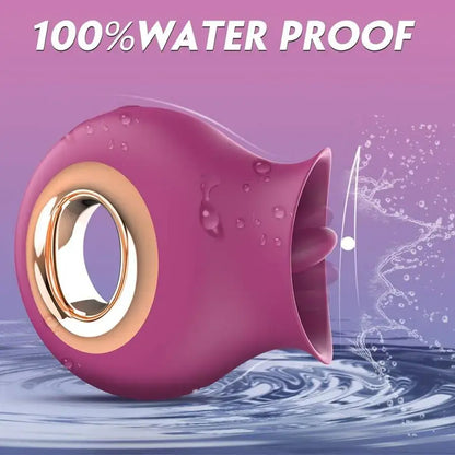 Paulina – 2 in 1 Licking &amp; Vibrating Tongue Vibrator&amp; Nipples Clitoral Stimulator Rose Vibrator