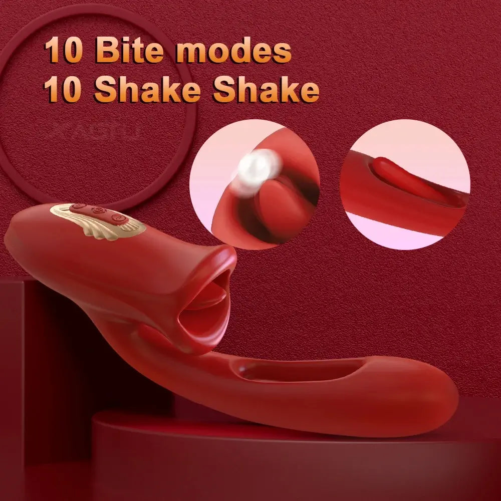 Amara – G Spot Flapping Vibrator with Kissing Function &amp; Vibrating Tongue