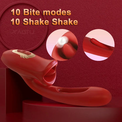Amara – G Spot Flapping Vibrator with Kissing Function &amp; Vibrating Tongue