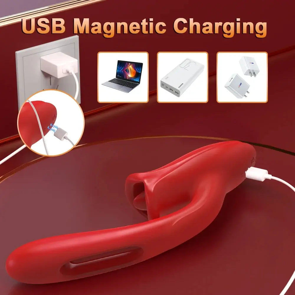 Amara – G Spot Flapping Vibrator with Kissing Function &amp; Vibrating Tongue