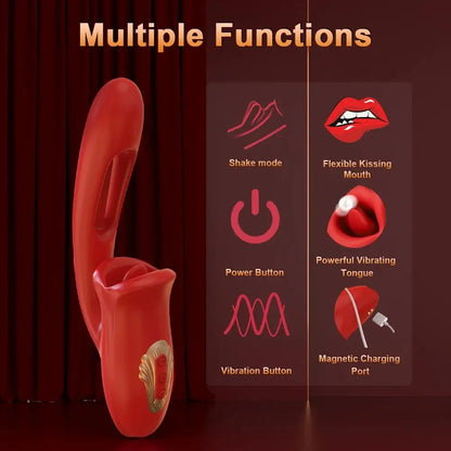 Amara – G Spot Flapping Vibrator with Kissing Function &amp; Vibrating Tongue