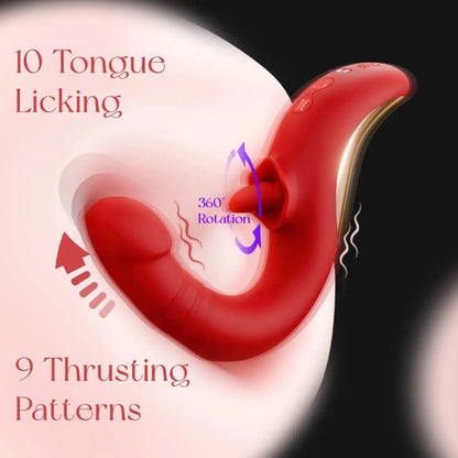 Sadie – 10 Tongue Licking &amp; 9 Thrusting G Spot Vibrator