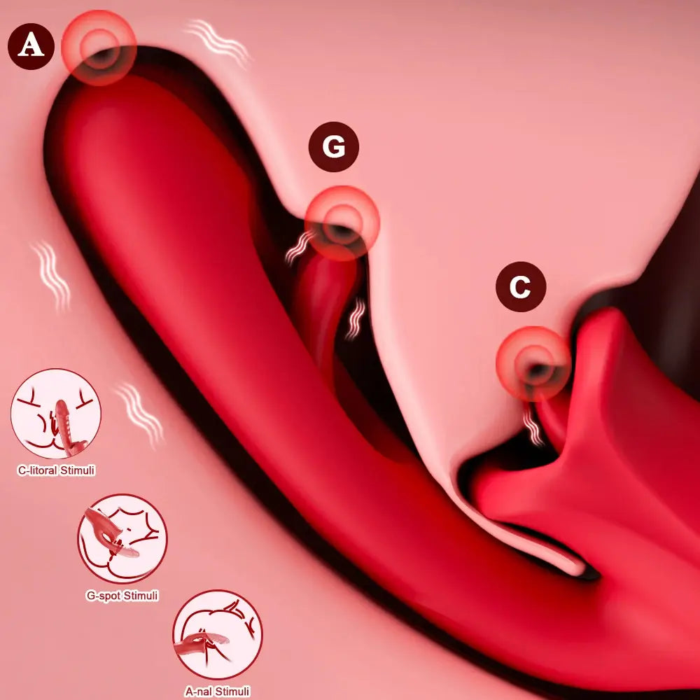 Vanessa – Rose Erotica Tapping &amp; Slapping Mouth Biting Vibrators with G Spot Stimulator
