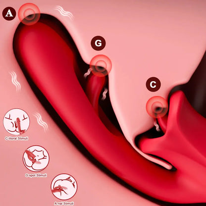 Vanessa – Rose Erotica Tapping &amp; Slapping Mouth Biting Vibrators with G Spot Stimulator