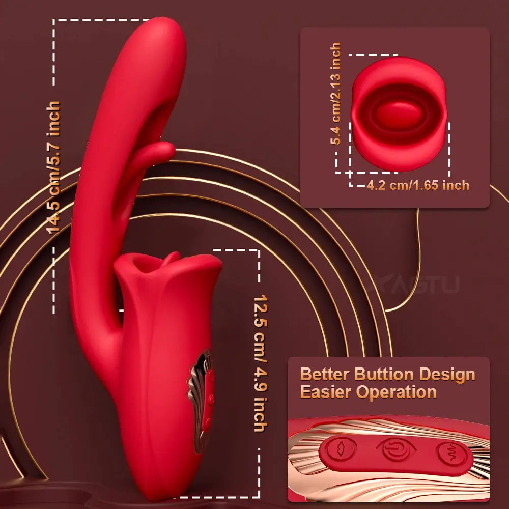 Vanessa – Rose Erotica Tapping &amp; Slapping Mouth Biting Vibrators with G Spot Stimulator