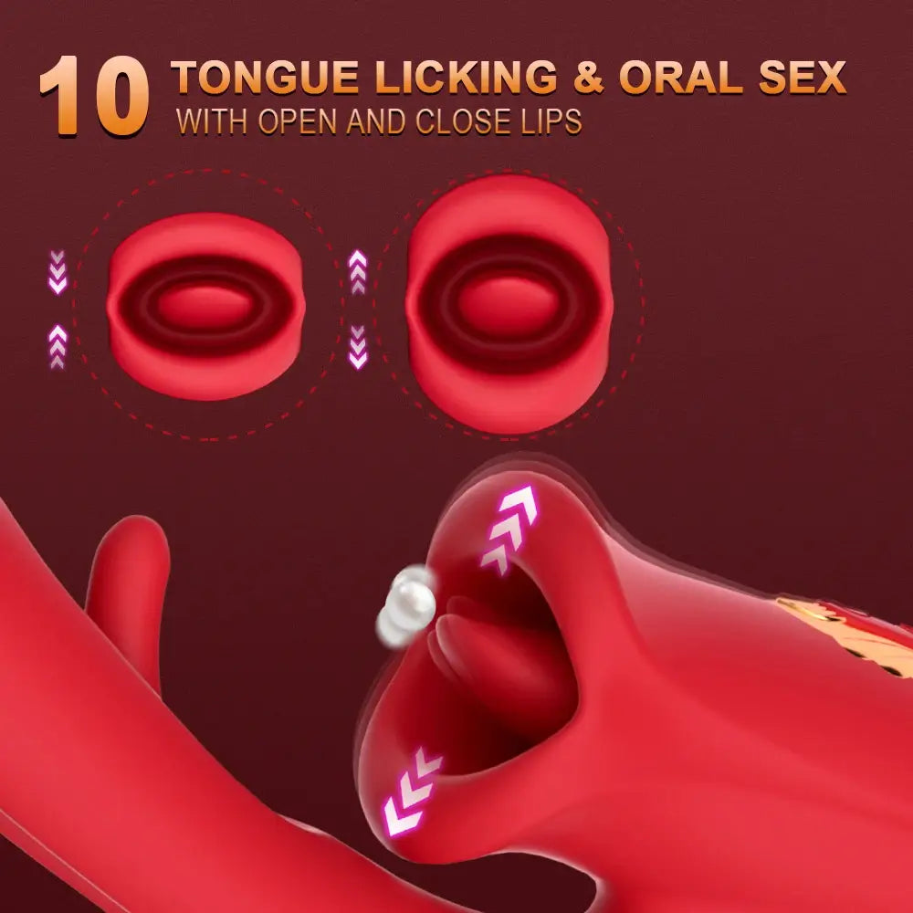 Vanessa – Rose Erotica Tapping &amp; Slapping Mouth Biting Vibrators with G Spot Stimulator
