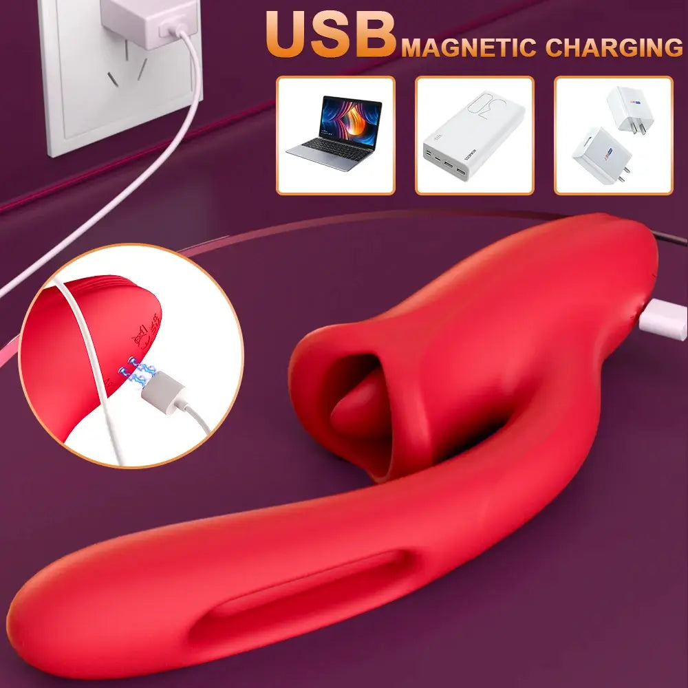 Vanessa – Rose Erotica Tapping &amp; Slapping Mouth Biting Vibrators with G Spot Stimulator