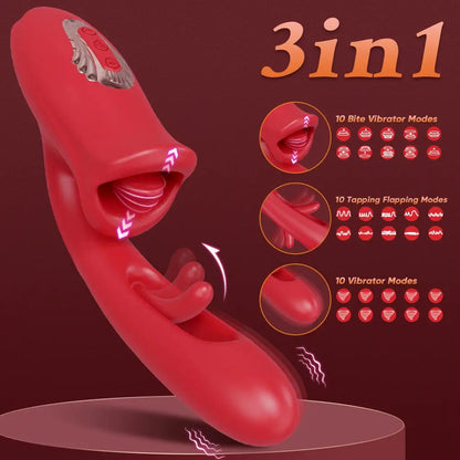 Vanessa – Rose Erotica Tapping &amp; Slapping Mouth Biting Vibrators with G Spot Stimulator