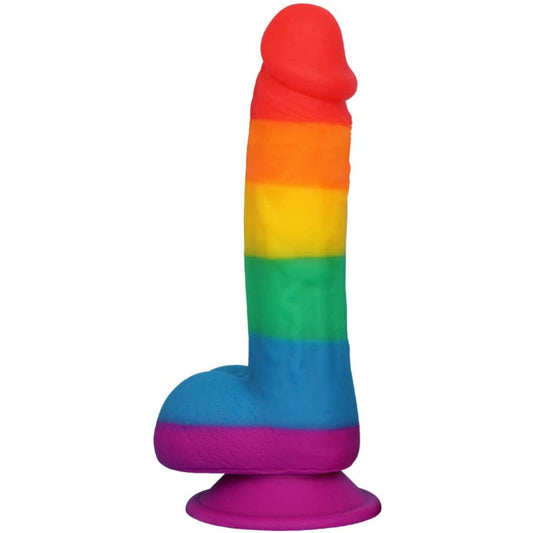 Rainbow Soft Realistic Silicone Dildo