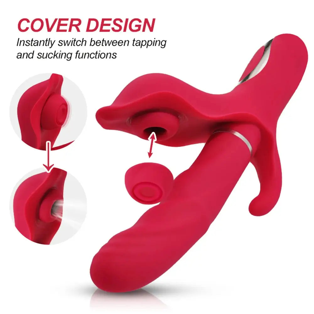 Ximena – 10 Thrusting &amp; 10 Flapping &amp; 10 Vibration 3-in-1 Thrusting Dildo Rabbit Vibrator