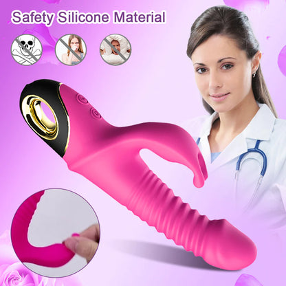 Triple Thrill – Thrusting &amp; Rotating G-Spot Rabbit Vibrator