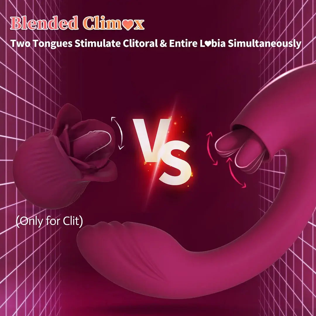 Lydia – 2 Tongue Clit Licker G Spot Dildo Vibrator