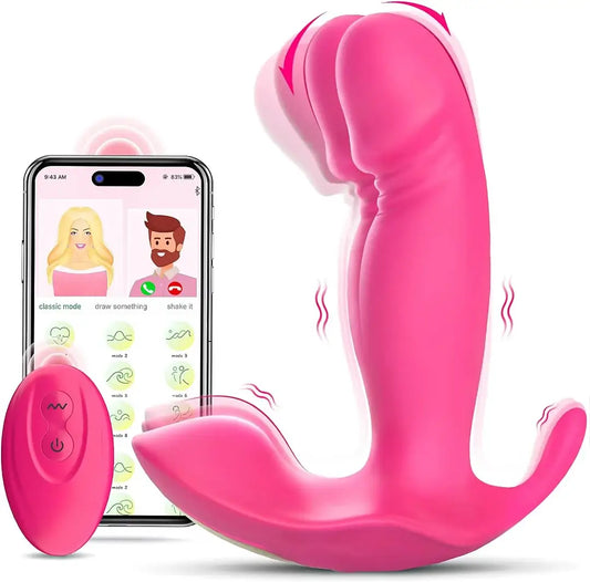 Katie – App Remote Control Wearable G Spot Dildo Vibrators with 10 Quickly Wiggling &amp; Vibrating Modes Vibrating Panties