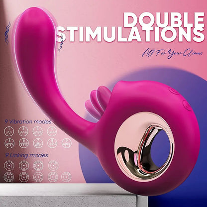 Lucy – 2 in 1 Clitoral Licking Tongue Vibrator