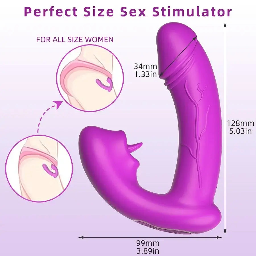 Victoria – Remote Control 12 Powerful Vibration Wearable Clitoral G Spot Butterfly Vibrator Nipple Stimulator with Tongue
