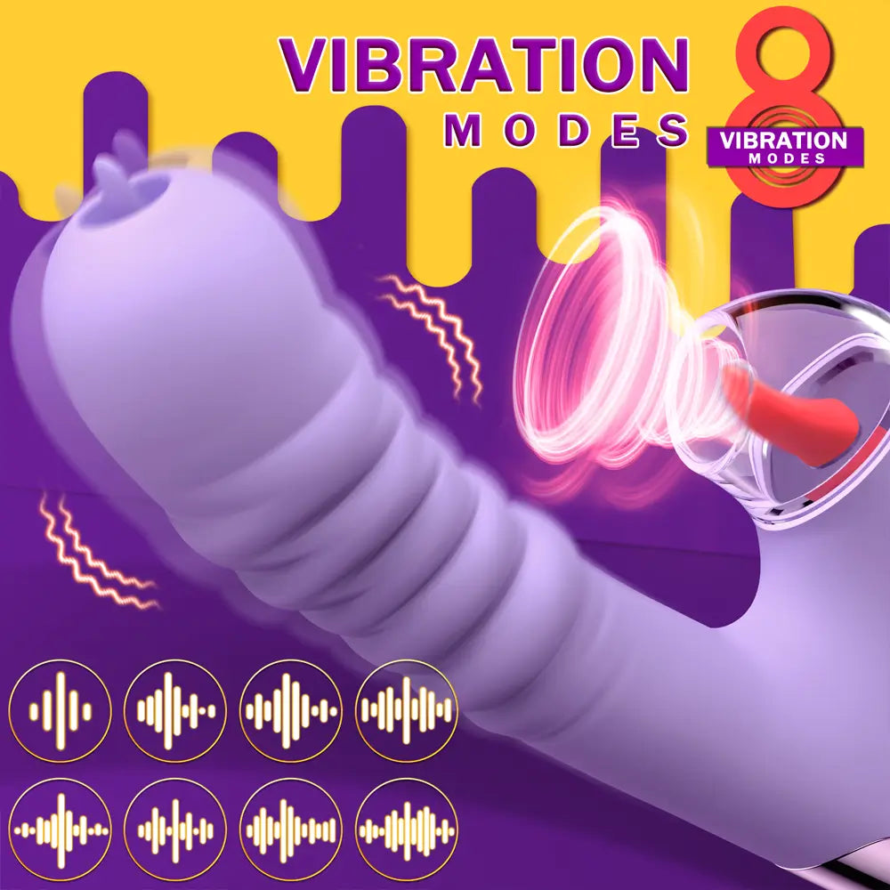 Chloe – 4-in-1 Thrusting Tongue-licking Sucking G-spot Vibrator