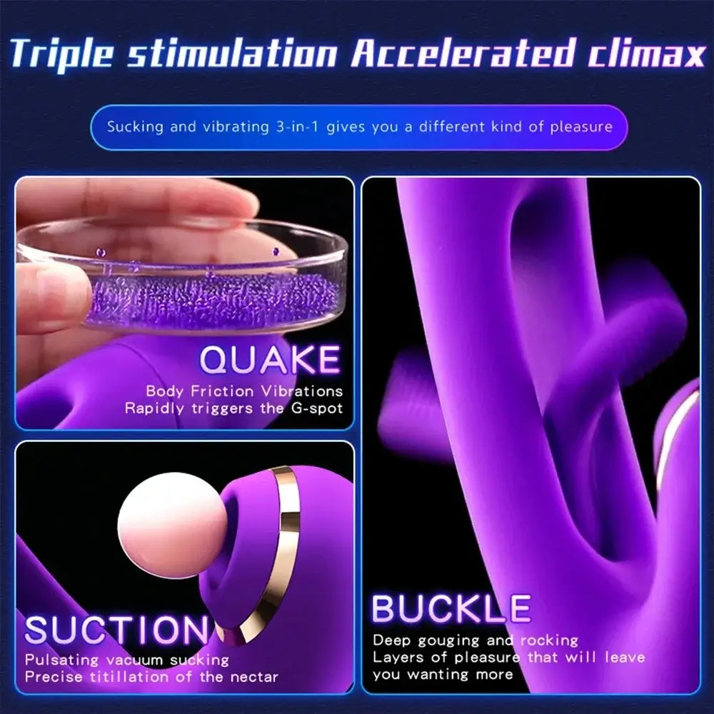 Sam – Vibrator With Flapping Vibration &amp; Clitoral Suction