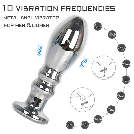 Stainless Steel Anal Vibrator & Prostate Massager